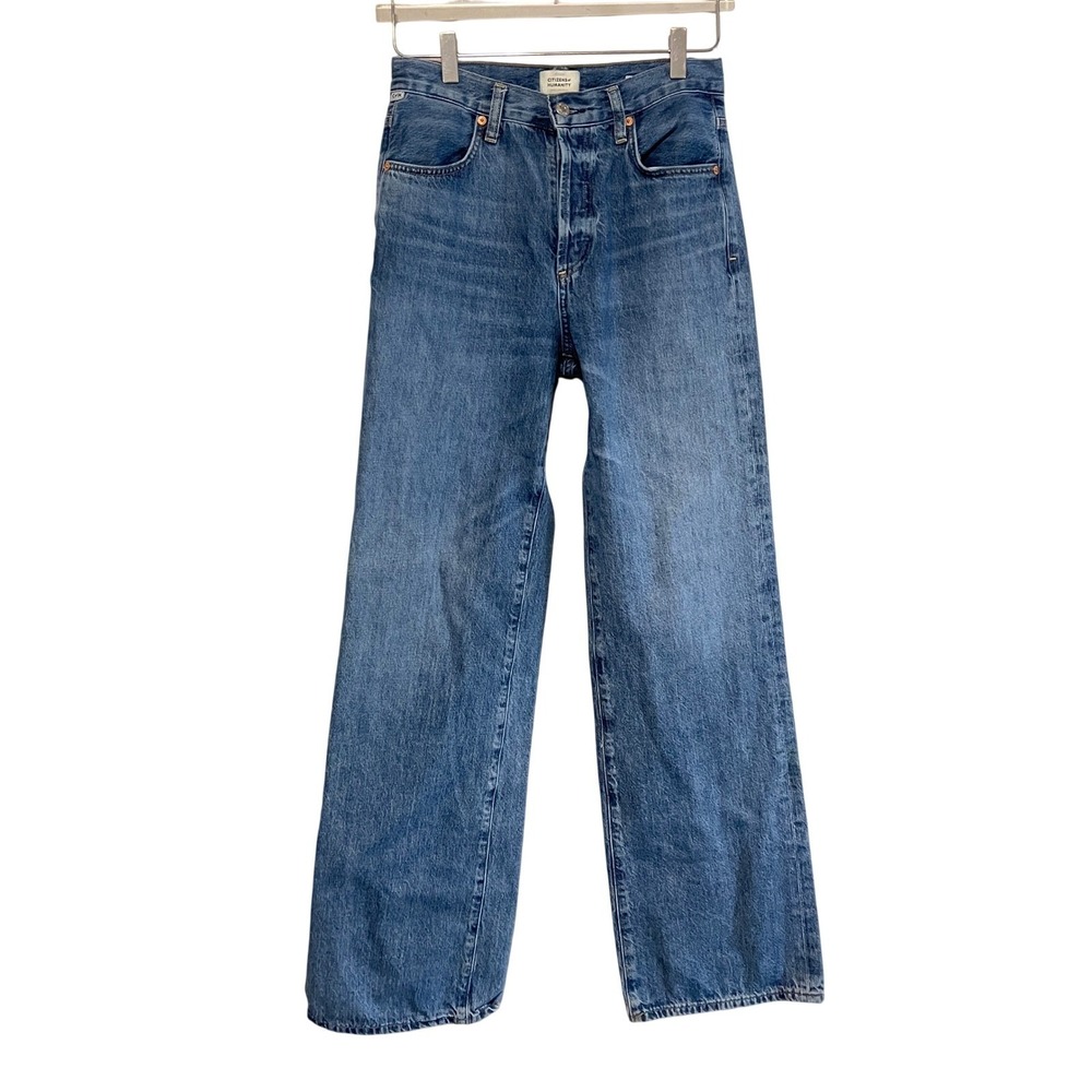 Citizens of Humanity Annina Wide Leg Cotton Denim Jeans Size 25 Blue